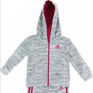 Adidas Girls 2 Piece Tack Suit - Grey 6